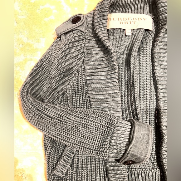 Burberry Brit deep teal green cardigan sweater - Picture 6 of 8